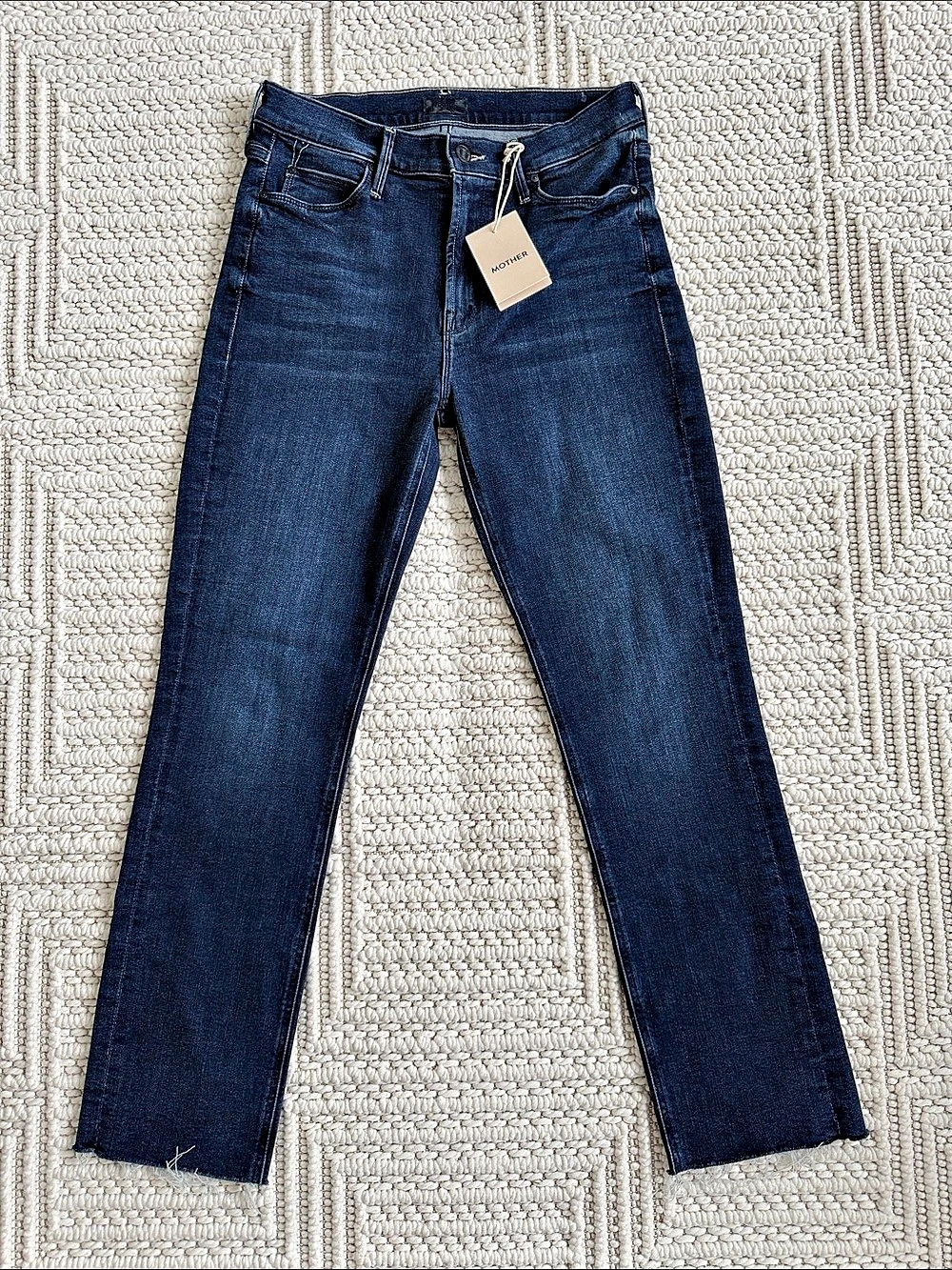 NWT Mother The Mid Rise Dazzler Ankle Fray Ankle Fray Size 28